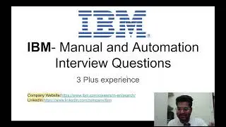 IBM Testing interview questions and answers year | Exp. 3+🤟 | #ibm India@MohantyAcademy​