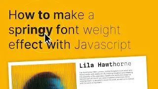 How to make a springy font weight effect with Javascript and variable typefaces