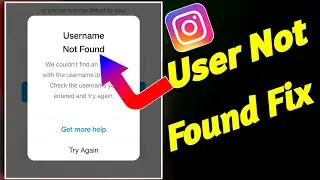 How To Fix No User Found Problem Instagram | User Not Found Problem On Instagram | No User Found