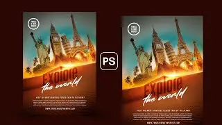 Travel Agency Poster Design | Photoshop Tutorial