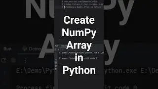 Create NumPy Array in Python  #phython #pythonprogramming #coding