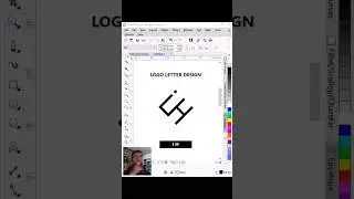 IH Logo Letter Design in CorelDRAW 