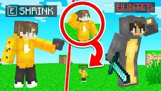 Hunters Vs Speedrunner But You CONTROL SIZE... (Minecraft)
