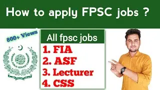 How to apply for fpsc jobs|fpsc online apply karne ka tarika|How to apply fia job 2024 Pakistan|