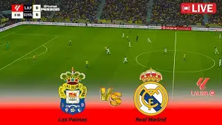 🔴 Las Palmas vs Real Madrid : LIVE | Spanish La Liga 24/25 | Full Match | PES 21 Game Simulation