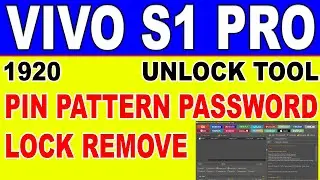 VIVO S1 PRO PIN PATTERN PASSWORD LOCK REMOVE BY UNLOCK TOOL