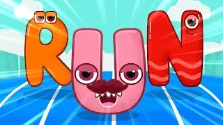 Fast and slow actions song for kids - Lets jump, run and sing! English educational rhymes