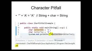 Java - Introduction to chars and Strings