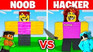 NOOB vs HACKER: I Cheated In a WEIRD STRICT MOM Build Challenge!