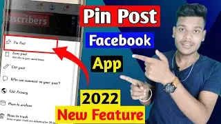How To Pin Post On Facebook Profile | Facebook Me Pin Post Kese Kare | How To Pin Facebook Post