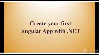 Create your first an Angular App in .net