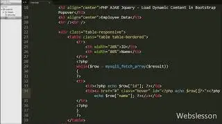 PHP ,Ajax, JQuery Load Database Using Bootstrap