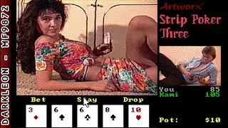 Strip Poker III © 1991 Artworx Software  - PC DOS - Gameplay