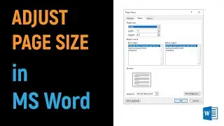 HOW TO ADJUST PAGE SIZE IN MS WORD