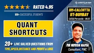Quant shortcuts - Time, speed & distance, Profit/Loss, Blood Relations by  IIT B, IIM C Student.