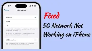 How to Fix 5G Network Not Working on iPhone in iOS 18/16.5?