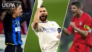 BENZEMA, CRESPO, GERRARD | 12 EPIC #UCL HEADED GOALS!