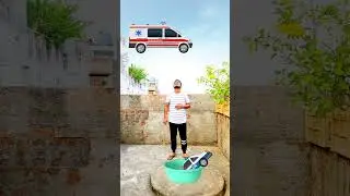 Police car, Ambulance, Tractor catching and eating Samosa, Pizza, Burger - Funny vfx magic