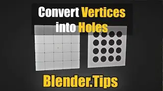 Convert Vertices into Holes- Blender 2024.