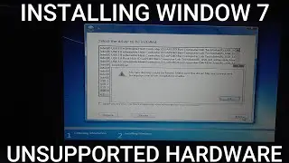 Windows 7 Installation on unsupported hardware