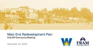 Beachfront Redevelopment Plan Community Kick Off Meeting - Nov 13 2023