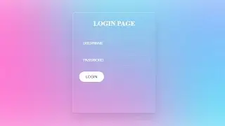 Glassmorphism || login form with html and css