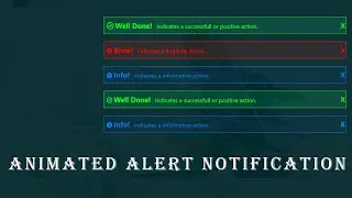 Animated Toast Notification using JavaScript & jQuery | Custom Warning Alert Notification