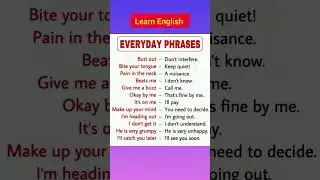 Phrasal Verbs |Learn English❤️😍 