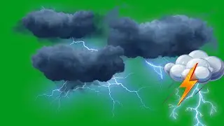 MOTION GRAPHIC Thunderstorm with sound effect  ( 5 FOOTAGE )