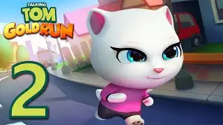 Talking Tom Gold Run - NEON ANGELA - Walkthrough Gameplay Part 2 [iOS, Andoid]