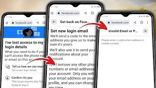 NEW! Hacked Facebook Account Recovery Invalid Email or Phone Number Problem 2024