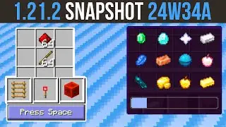 Minecraft 1.21.2 Snapshot 24W34A | Fast Crafting & Left Oriented Redstone