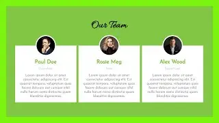 How to create Our Team Section Using HTML and CSS