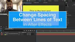 How to Change Spacing Between Lines of Text in After Effects