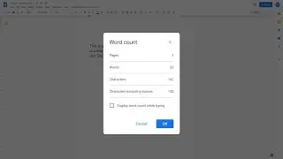 How To Check Word Count In Google Docs