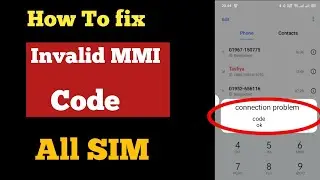 How To fix connection problem or Invalid MMI code[2022] How To fix  Invalid MMI code