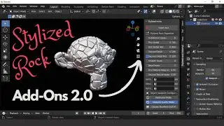 Blender Stylized Rock Add-ons 2.0| #blenderaddons #BSRA2.0