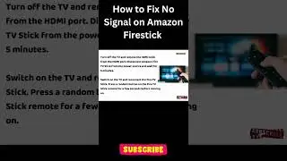 How to Fix No Signal on Amazon Firestick #shorts #shortvideo #amazonfiretvstick #amazonfiretv
