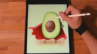 Drawing a Superhero Food Character in Procreate (