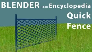 Blender Encyclopedia Quick Fence using poke face and face to quad tutorial #videosforfreeeducation