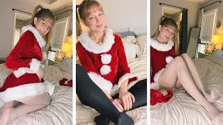 Nylon ASMR Tights & Pantyhose : POV You have been on the naughty list 🎁