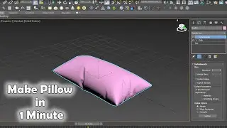 Pillow Modelling in 3dsmax | How To Make Pillow In 3ds Max In 1 Minute 