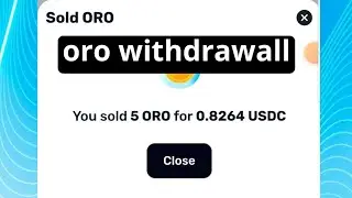 How to withdraw{sell}  ORO to youre world coin wallet .