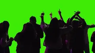 4K Green Screen | Back side | Crowd | Audience | Dancing | People | Free Stock Video Footage