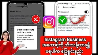 Instagram Business အကောင့် သီးသန့်မဖြစ်နိုင်ပါ (အပ်ဒိတ်လုပ်နည်း)