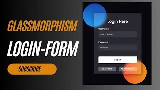 Glassmorphism Login Form  using HTML and CSS#responsivedesign#forms#viralvideo#video#coding #trend