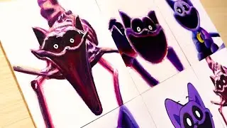 Drawing Poppy Playtime Chapter 3 - All CATNAP SCENES, NIGHTMARE, BOSSFIGHT, CARDBOARD