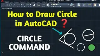How to draw circle in AutoCAD❓( CIRCLE COMMAND )