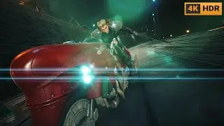 The Awesome Roche Bike Boss Fight [4K60 HDR] | Final Fantasy 7: Remake Boss #2