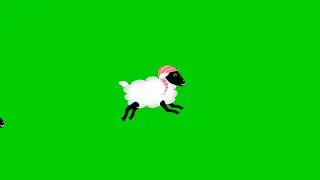 Counting Sheep Jumping on Green Screen Chroma key 4K